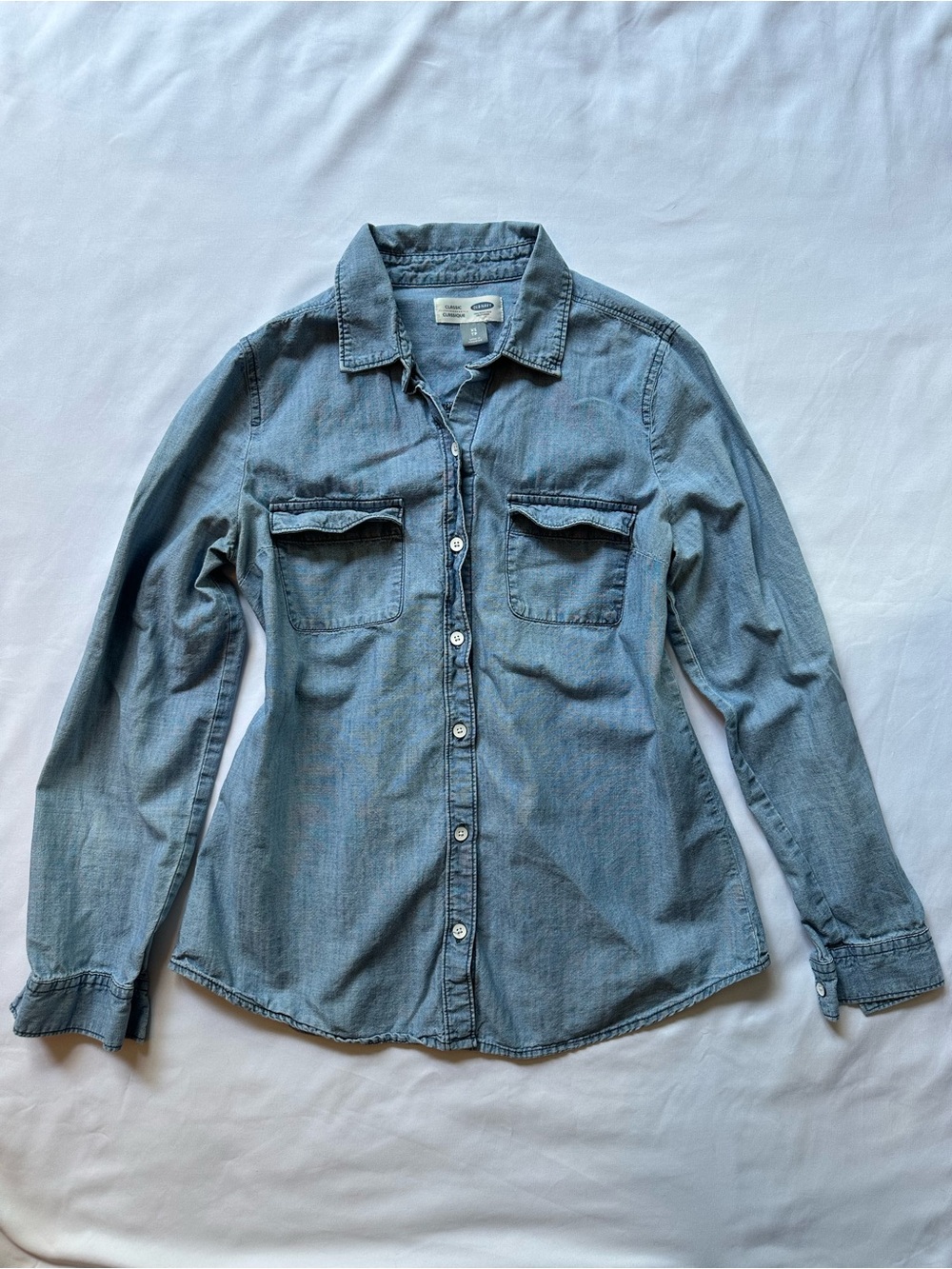 Old Navy Light Blue Cotton Button-Down Shirt